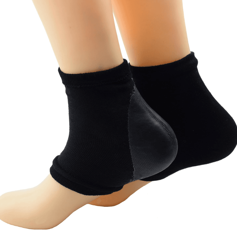 Skarpetki ochronne na piętę wyłożone silikonem