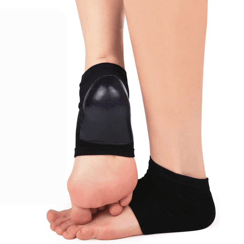 Skarpetki ochronne na piętę wyłożone silikonem