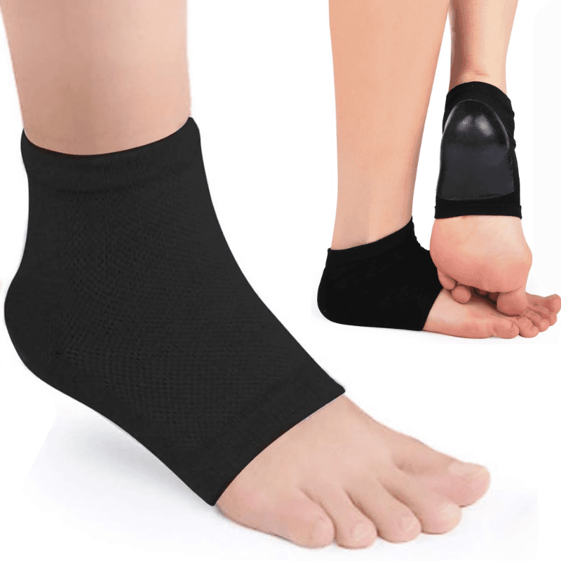 Skarpetki ochronne na piętę wyłożone silikonem